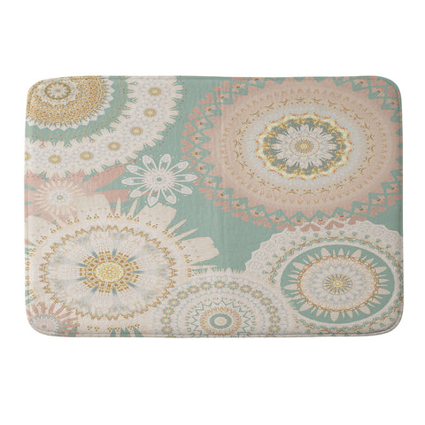 Sheila Wenzel-Ganny Rose Gold Mint Mandala Memory Foam Bath Mat