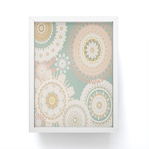 Sheila Wenzel-Ganny Rose Gold Mint Mandala Framed Mini Art Print