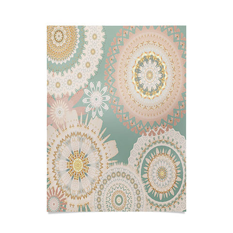 Sheila Wenzel-Ganny Rose Gold Mint Mandala Poster