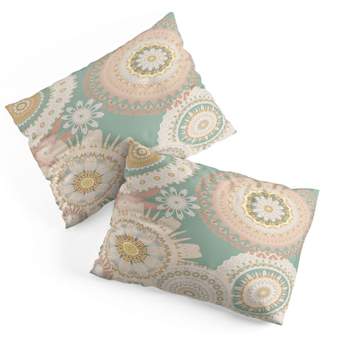 Sheila Wenzel-Ganny Rose Gold Mint Mandala Pillow Shams