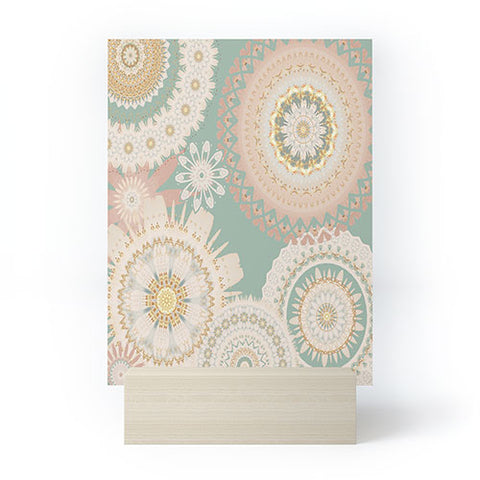 Sheila Wenzel-Ganny Rose Gold Mint Mandala Mini Art Print