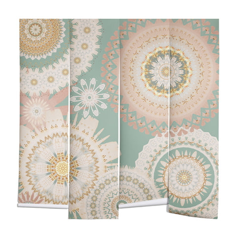 Sheila Wenzel-Ganny Rose Gold Mint Mandala Wall Mural