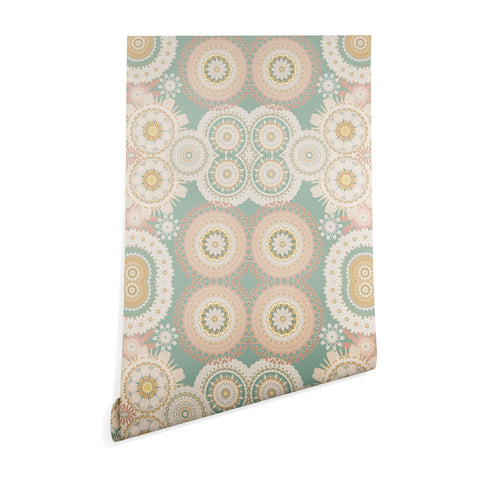 Sheila Wenzel-Ganny Rose Gold Mint Mandala Wallpaper