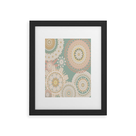 Sheila Wenzel-Ganny Rose Gold Mint Mandala Framed Art Print
