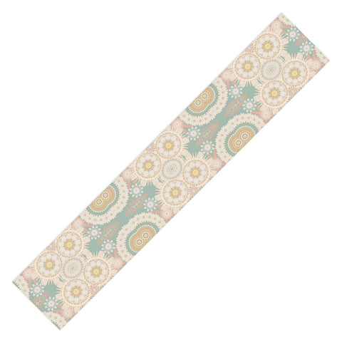 Sheila Wenzel-Ganny Rose Gold Mint Mandala Table Runner