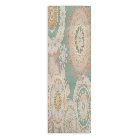 Sheila Wenzel-Ganny Rose Gold Mint Mandala Yoga Towel