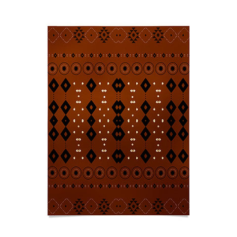 Sheila Wenzel-Ganny Rust Tribal Mud Cloth Poster