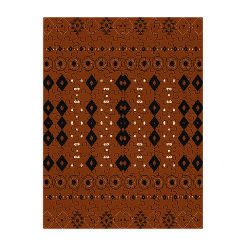 Sheila Wenzel-Ganny Rust Tribal Mud Cloth Puzzle