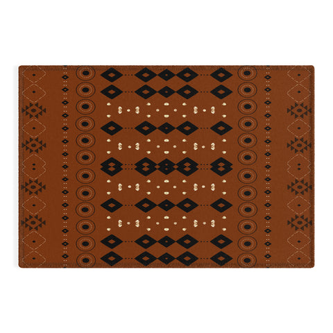Sheila Wenzel-Ganny Rust Tribal Mud Cloth Outdoor Rug