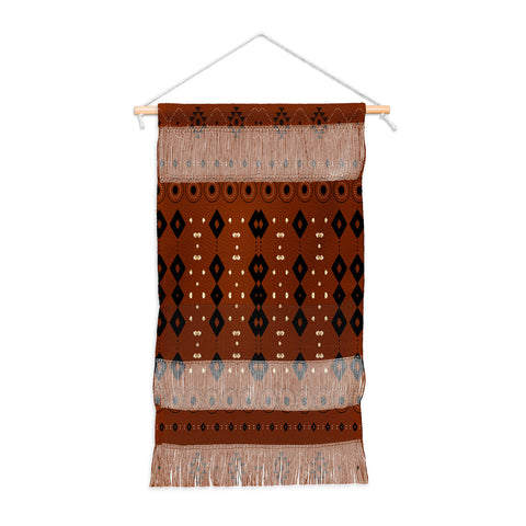 Sheila Wenzel-Ganny Rust Tribal Mud Cloth Wall Hanging Portrait