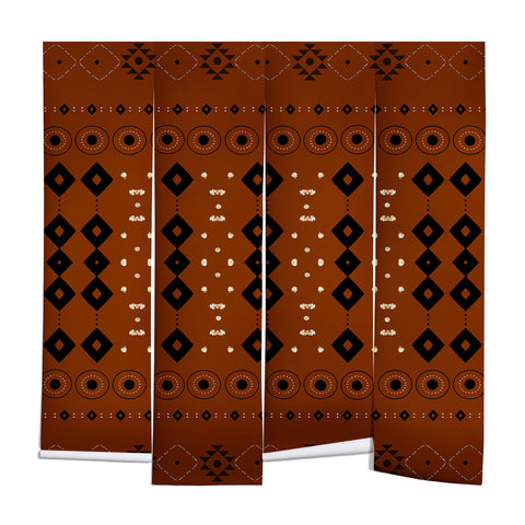 Sheila Wenzel-Ganny Rust Tribal Mud Cloth Wall Mural