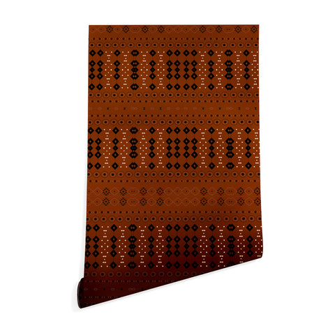 Sheila Wenzel-Ganny Rust Tribal Mud Cloth Wallpaper