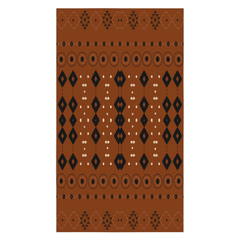 Sheila Wenzel-Ganny Rust Tribal Mud Cloth Tablecloth