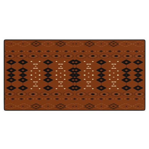 Sheila Wenzel-Ganny Rust Tribal Mud Cloth Desk Mat