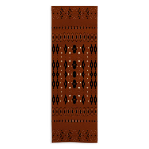 Sheila Wenzel-Ganny Rust Tribal Mud Cloth Yoga Towel
