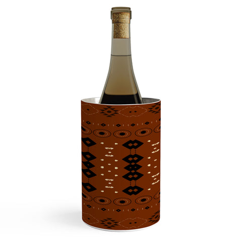 Sheila Wenzel-Ganny Rust Tribal Mud Cloth Wine Chiller