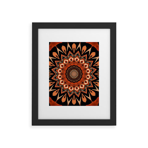 Sheila Wenzel-Ganny Rustic Orange Mandala Framed Art Print