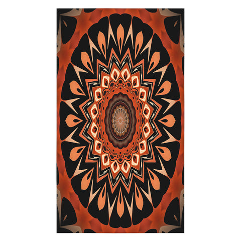 Sheila Wenzel-Ganny Rustic Orange Mandala Tablecloth
