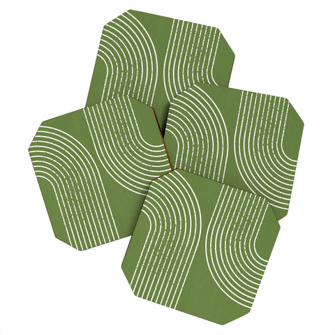 Sheila Wenzel-Ganny Sage Green Minimalist Coaster Set