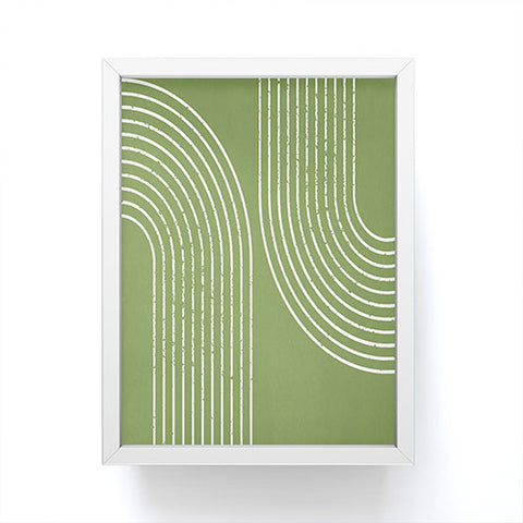 Sheila Wenzel-Ganny Sage Green Minimalist Framed Mini Art Print