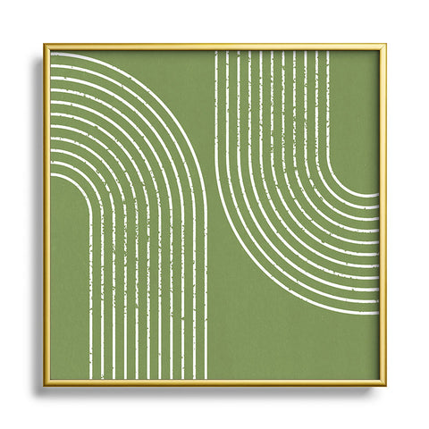 Sheila Wenzel-Ganny Sage Green Minimalist Square Metal Framed Art Print
