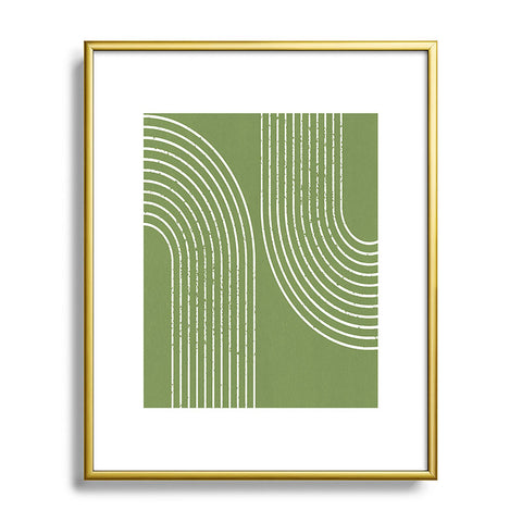 Sheila Wenzel-Ganny Sage Green Minimalist Metal Framed Art Print