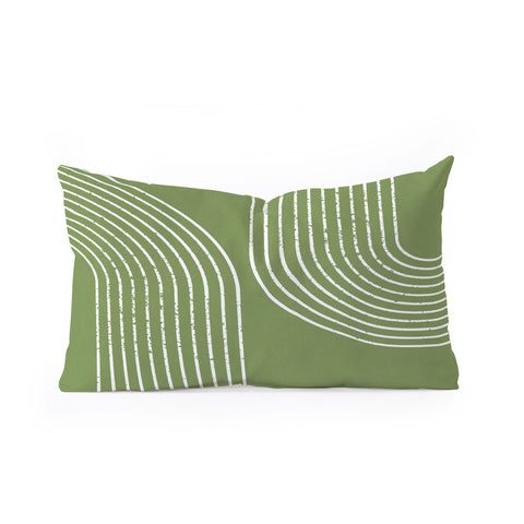 Sheila Wenzel-Ganny Sage Green Minimalist Oblong Throw Pillow