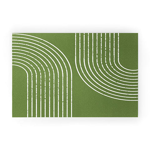 Sheila Wenzel-Ganny Sage Green Minimalist Welcome Mat