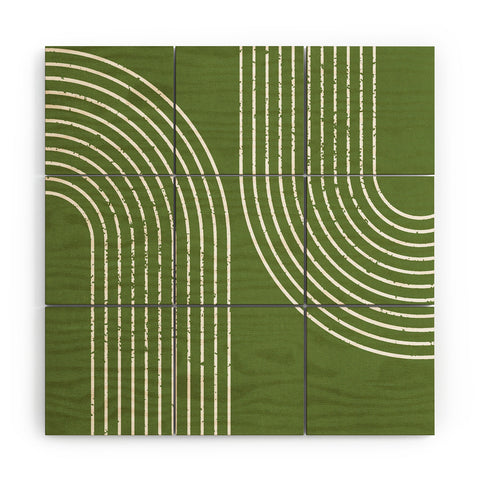 Sheila Wenzel-Ganny Sage Green Minimalist Wood Wall Mural