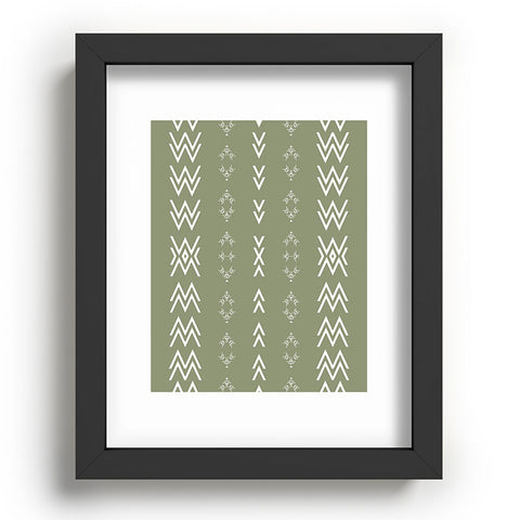 Sheila Wenzel-Ganny Sage Minimalist Mudcloth Recessed Framing Rectangle