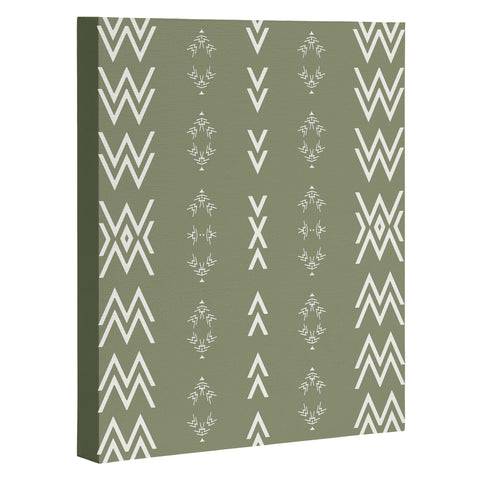 Sheila Wenzel-Ganny Sage Minimalist Mudcloth Art Canvas