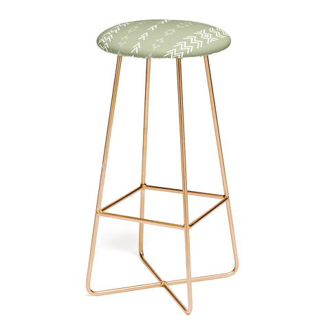 Sheila Wenzel-Ganny Sage Minimalist Mudcloth Bar Stool