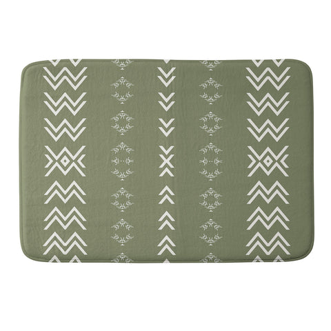 Sheila Wenzel-Ganny Sage Minimalist Mudcloth Memory Foam Bath Mat