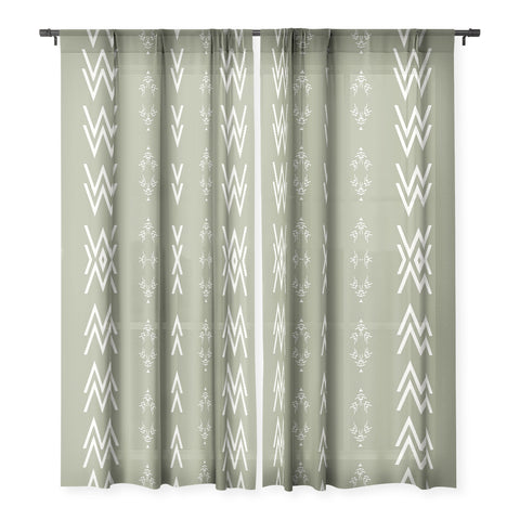 Sheila Wenzel-Ganny Sage Minimalist Mudcloth Sheer Non Repeat