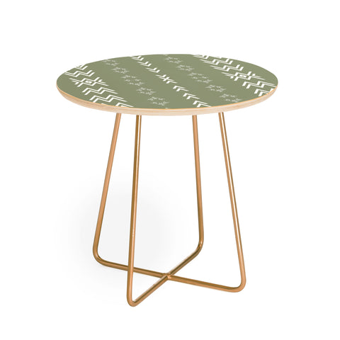 Sheila Wenzel-Ganny Sage Minimalist Mudcloth Round Side Table