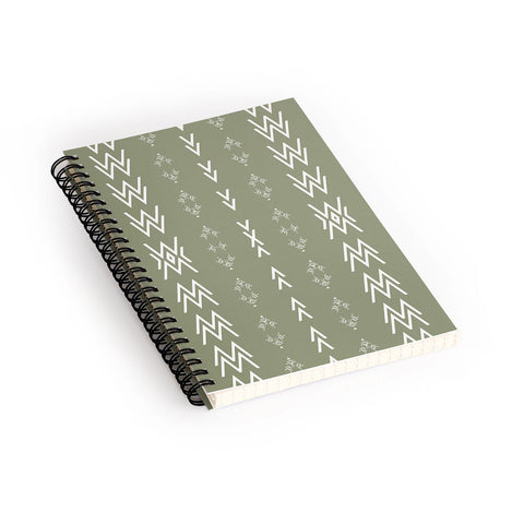 Sheila Wenzel-Ganny Sage Minimalist Mudcloth Spiral Notebook