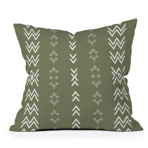 Sheila Wenzel-Ganny Sage Minimalist Mudcloth Throw Pillow