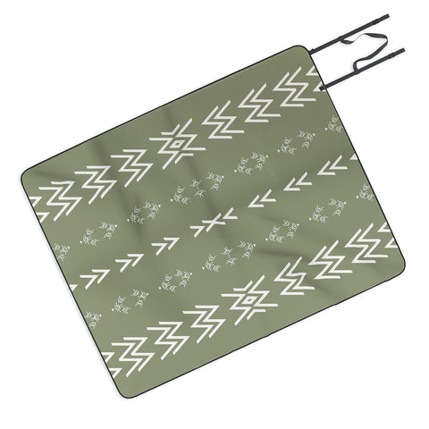 Sheila Wenzel-Ganny Sage Minimalist Mudcloth Picnic Blanket