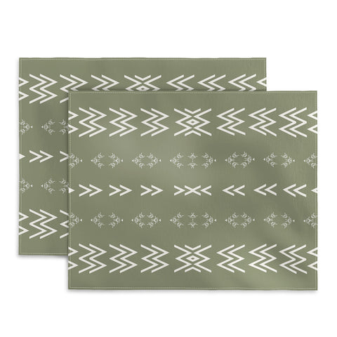 Sheila Wenzel-Ganny Sage Minimalist Mudcloth Placemat