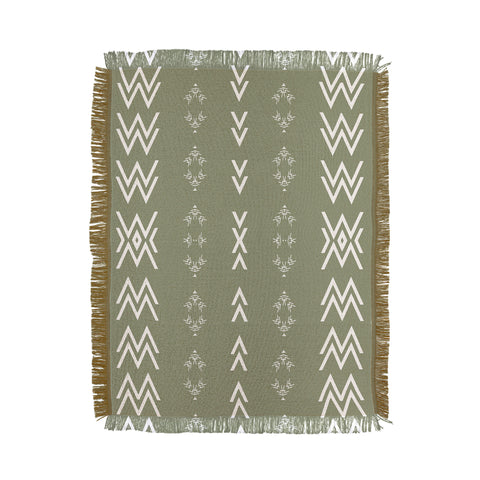 Sheila Wenzel-Ganny Sage Minimalist Mudcloth Throw Blanket
