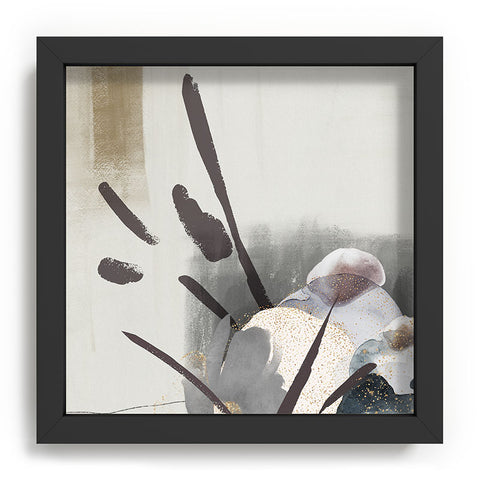 Sheila Wenzel-Ganny Serene Floral Abstract Recessed Framing Square