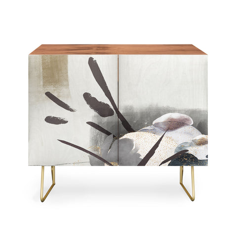 Sheila Wenzel-Ganny Serene Floral Abstract Credenza