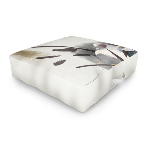 Sheila Wenzel-Ganny Serene Floral Abstract Outdoor Floor Cushion