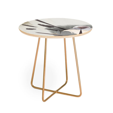 Sheila Wenzel-Ganny Serene Floral Abstract Round Side Table