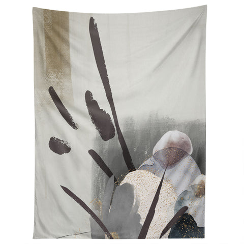 Sheila Wenzel-Ganny Serene Floral Abstract Tapestry