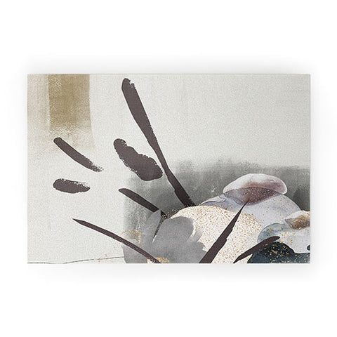 Sheila Wenzel-Ganny Serene Floral Abstract Welcome Mat