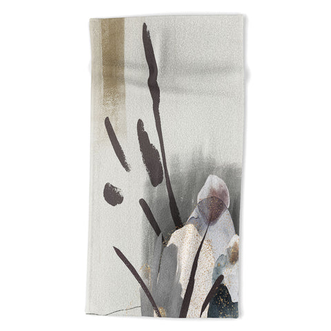 Sheila Wenzel-Ganny Serene Floral Abstract Beach Towel