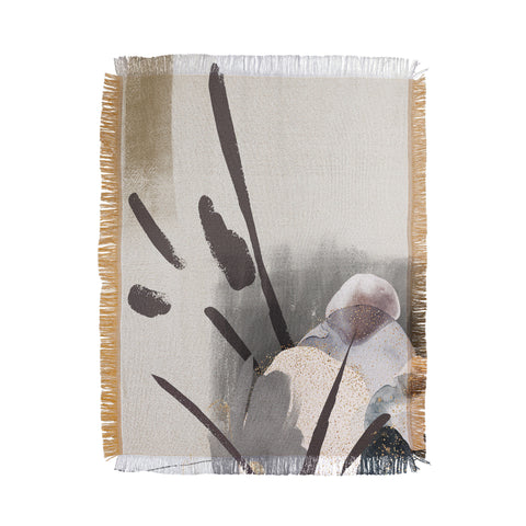 Sheila Wenzel-Ganny Serene Floral Abstract Throw Blanket