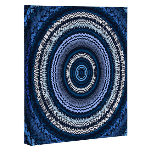 Sheila Wenzel-Ganny Shades of Blue Mandala Art Canvas