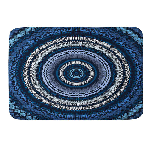 Sheila Wenzel-Ganny Shades of Blue Mandala Memory Foam Bath Mat
